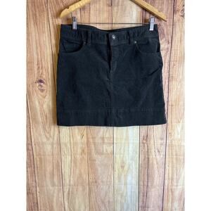 Patagonia Corduroy Organic Cotton Dark Gray Mini Skirt Women's Size 10